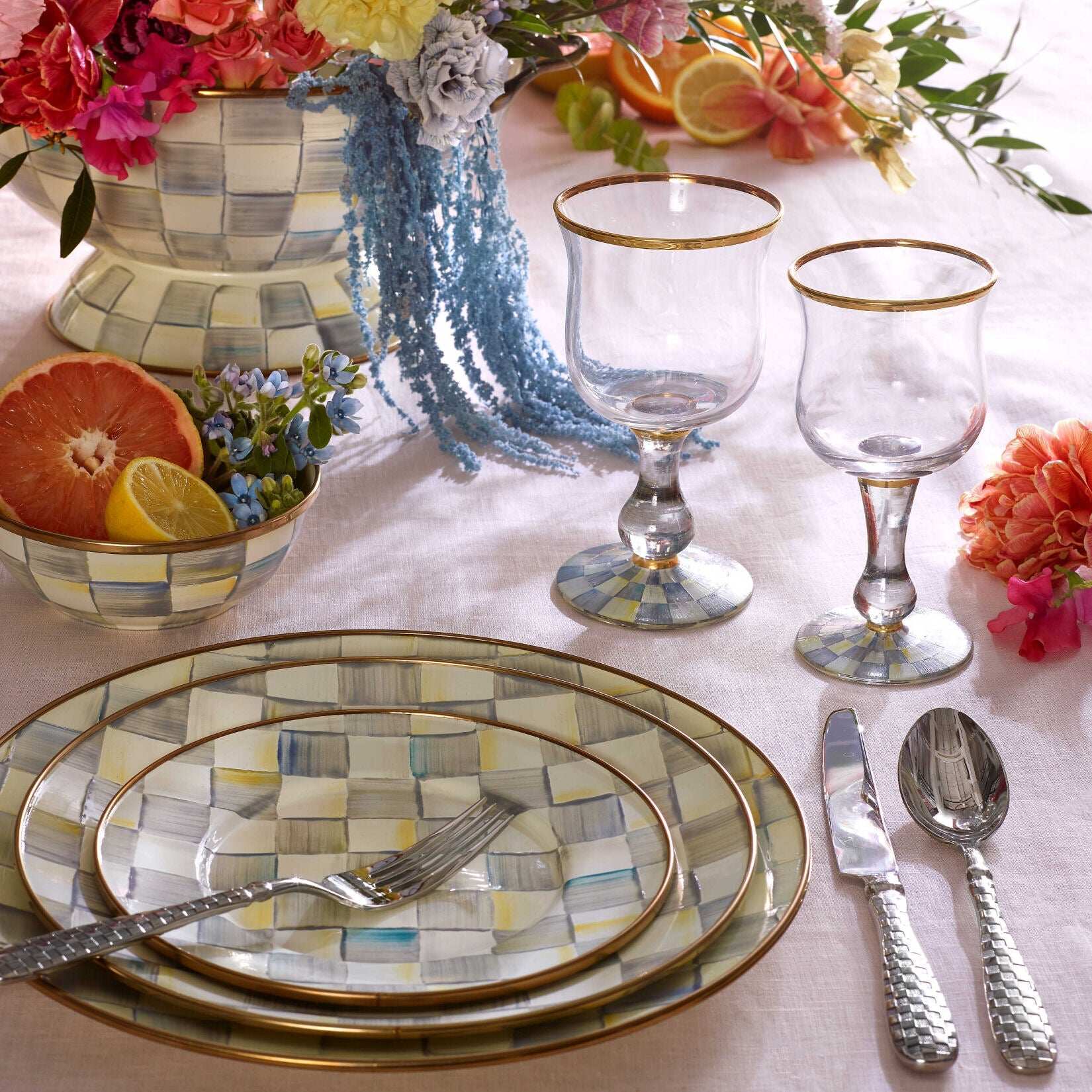 Sterling Check Everything Bowl by MacKenzie-Childs