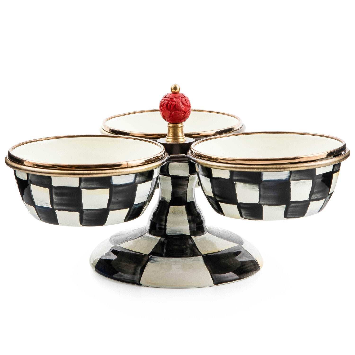 Courtly Check Enamel Triplicity by Mackenzie-Childs