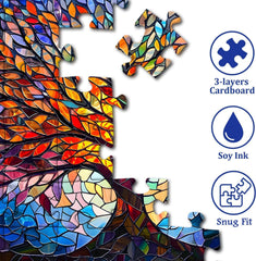 Stained Glass Puzzle Tree of Life Puzzles for Adults 1000 Pieces