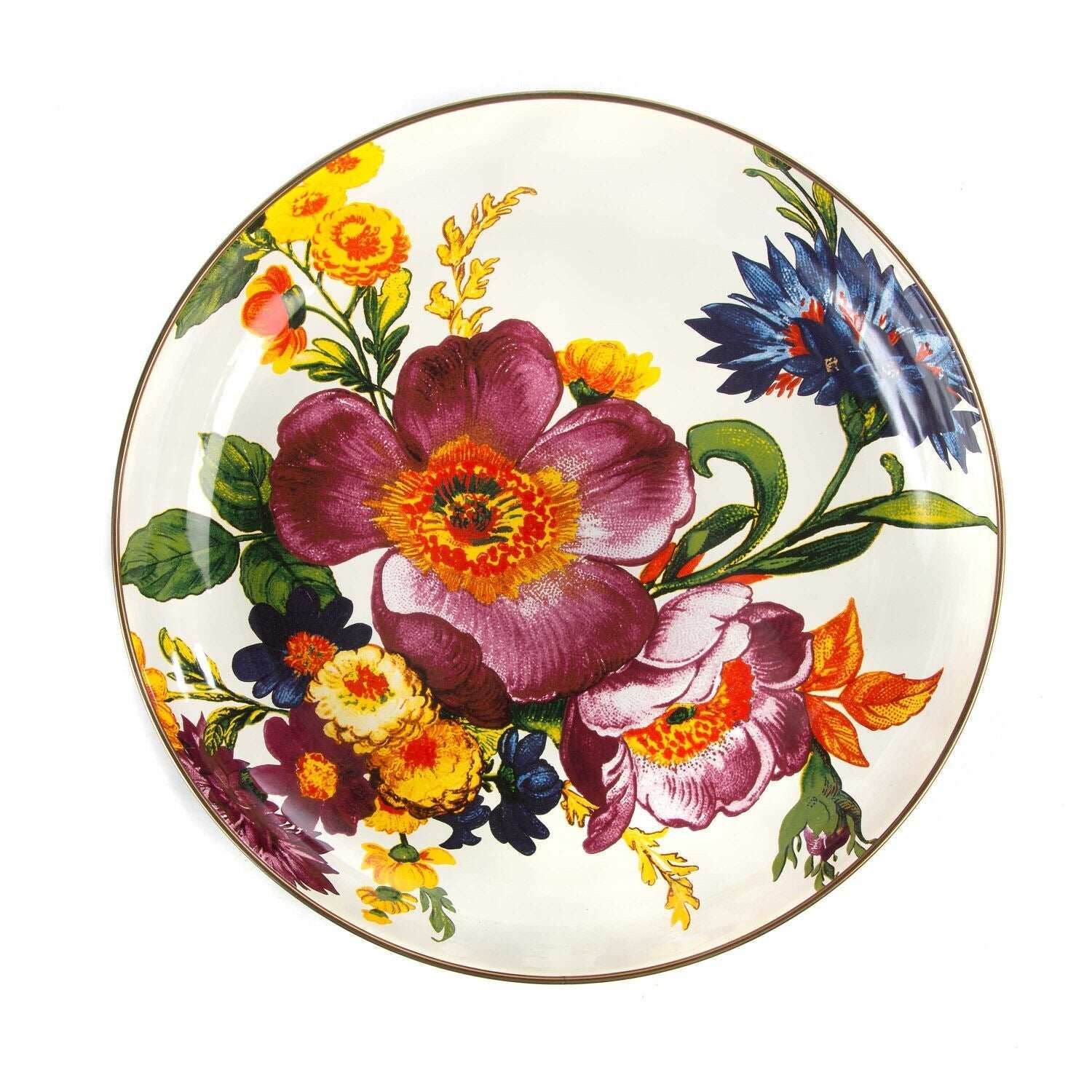 MacKenzie-Childs White Flower Market Abundant Bowl