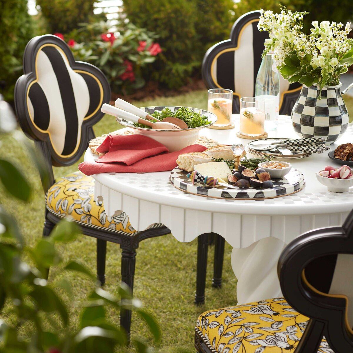 Courtly Check Enamel Cheese Course - Serveware