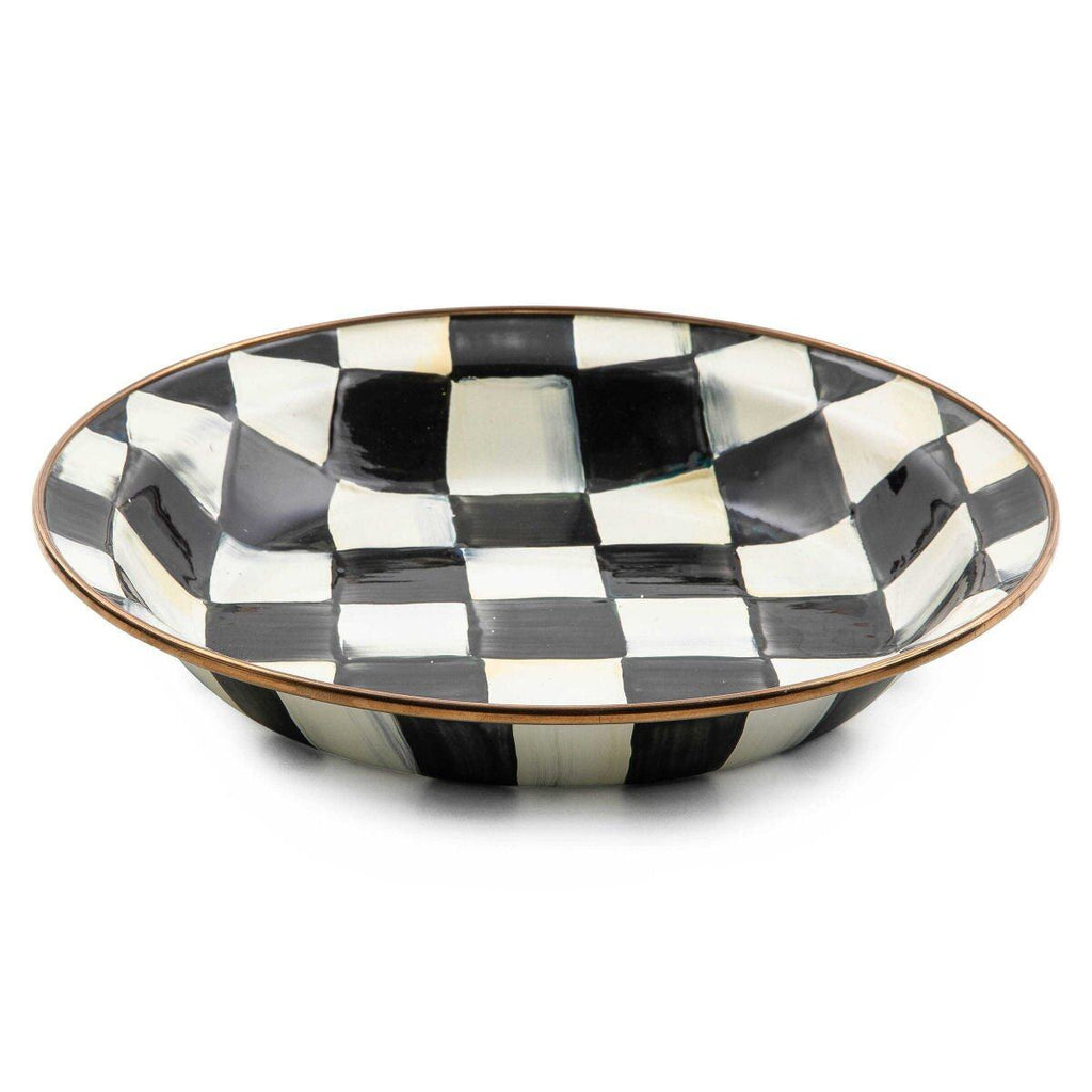 Courtly Check Enamel Pie Plate