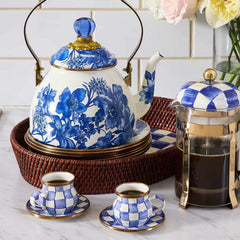 Royal Check Espresso Cup & Saucer Set