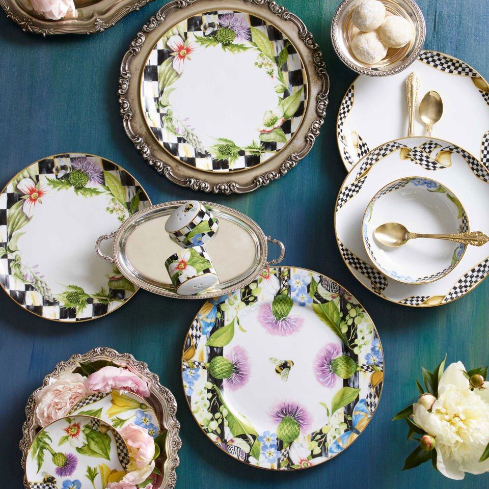 Thistle & Bee Charger by Mackenzie-Childs