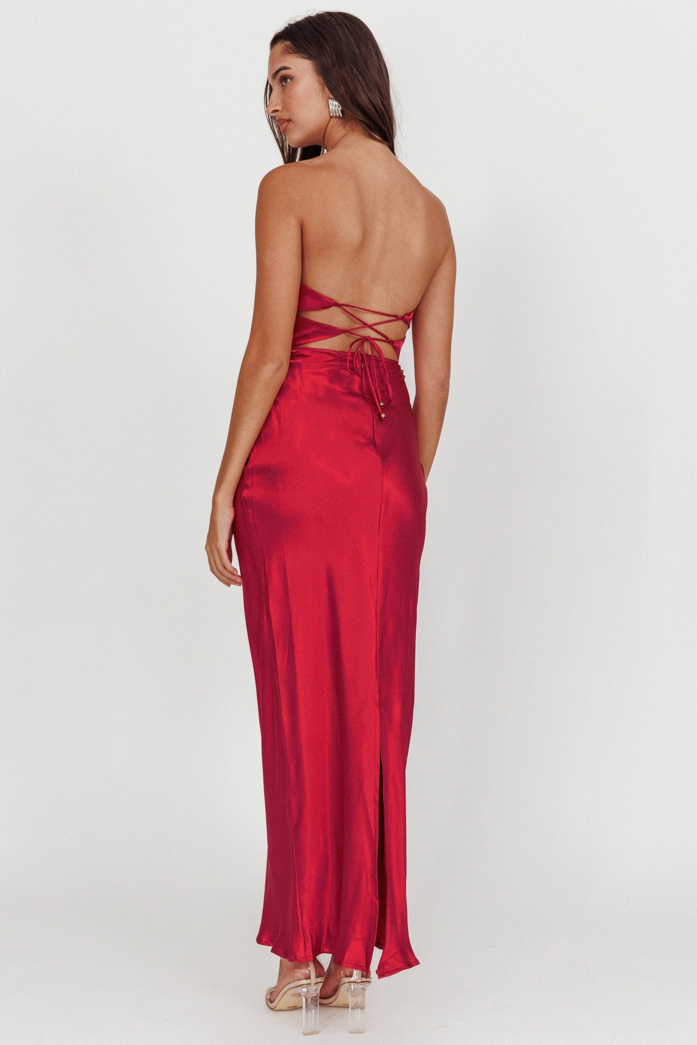 Good Impression Double Twist Maxi Dress Plum